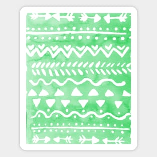 Loose bohemian pattern - green Magnet